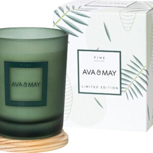 AVA & MAY Duftkerze Pinie, Grün
